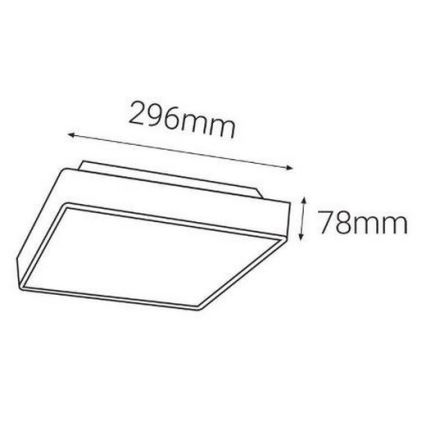 LED2 - LED-Außenleuchte mit Sensor SOLO LED/16W/230V 3000/4000/6500K IP65