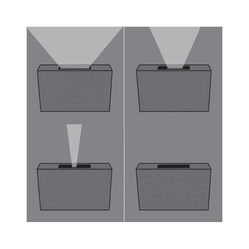 LED2 - LED-Außenwandleuchte BLADE 2xLED/12W/230V IP54
