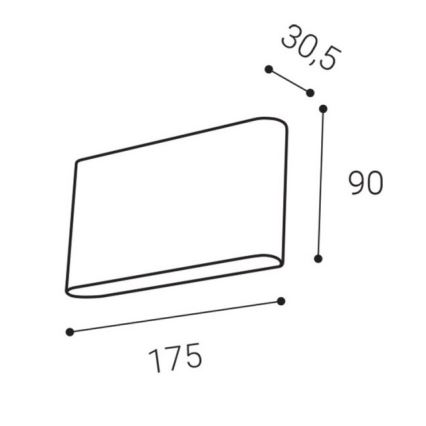 LED2 - LED-Außenwandleuchte FLAT 2xLED/3W/230V IP65 3000K/4000K/5700K weiß