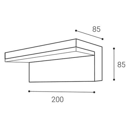 LED2 - LED-Außenwandleuchte HUGO LED/9W/230V IP54 3000K/4000K