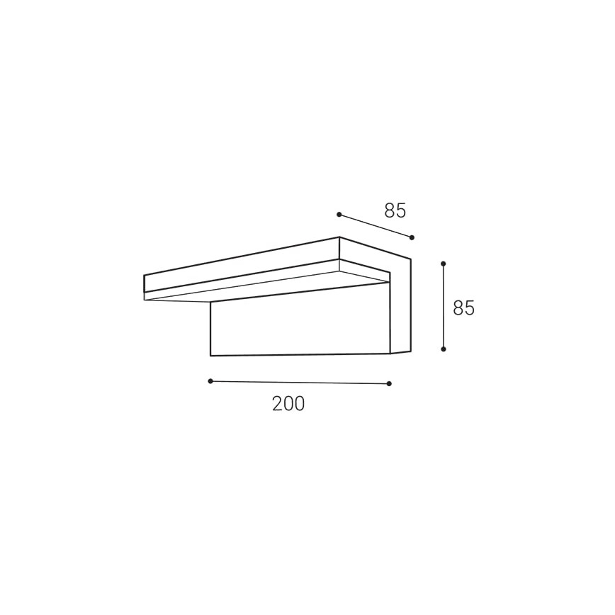 LED2 - LED-Außenwandleuchte HUGO LED/9W/230V IP54 3000K/4000K