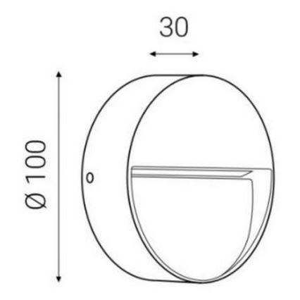 LED2 - LED Auβen-Wandbeleuchtung STEP ON LED/3W/230V IP54