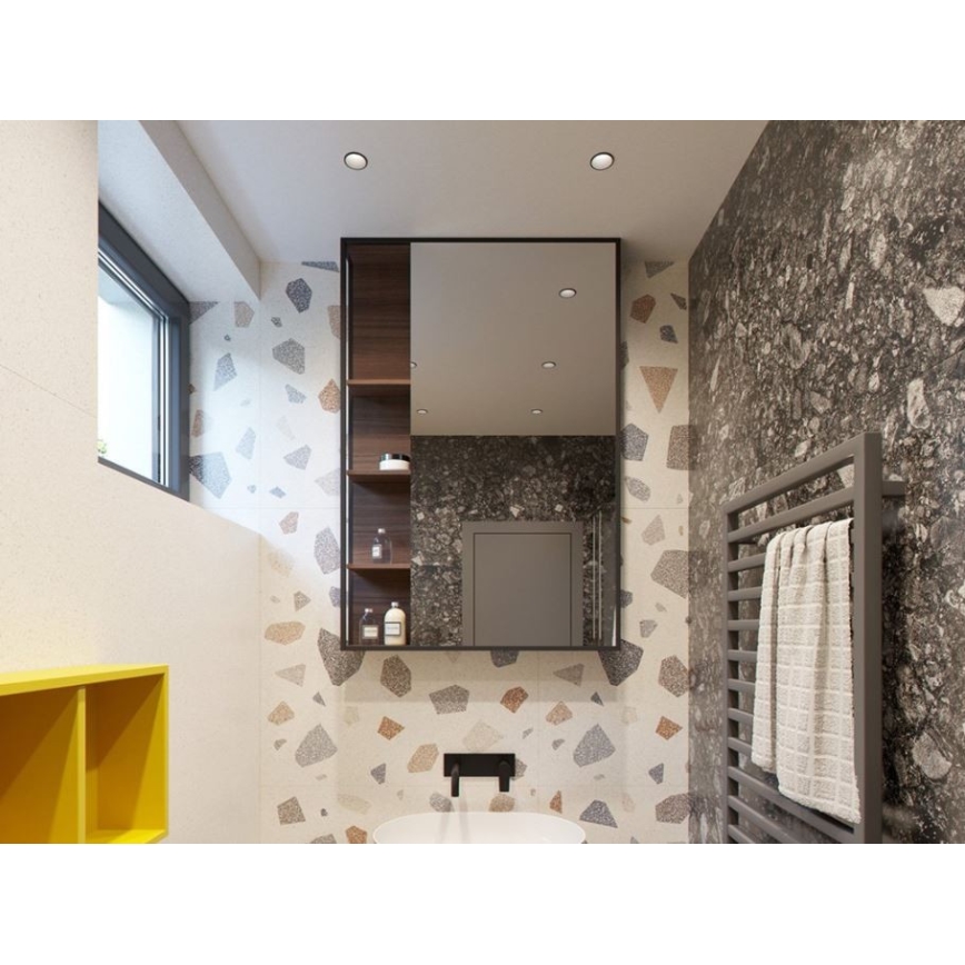 LED2 - LED Badezimmereinbauleuchte RAY LED/10W/230V schwarz IP44