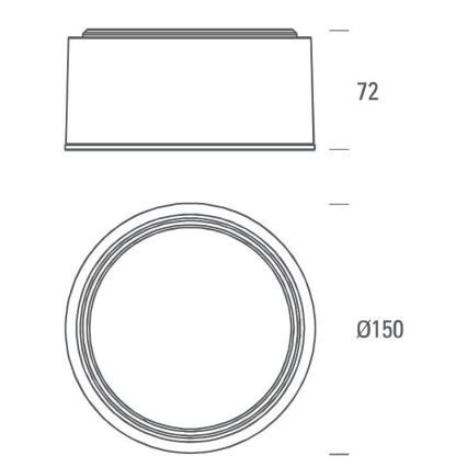 LED2 - LED-Deckenleuchte BUTTON LED/17W/230V silber