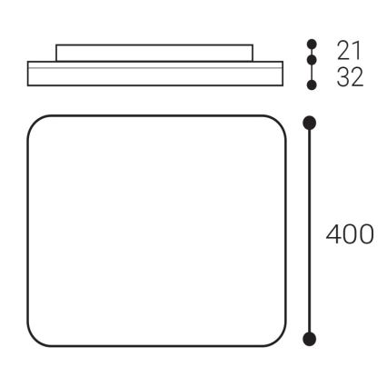 LED2 - LED-Deckenleuchte für Badezimmer SQUARE LED/38W/230V 3000K/3500K/4000K IP54 weiß