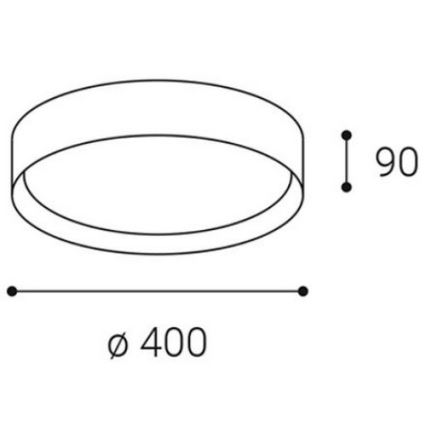 LED2 - LED-Deckenleuchte MILA LED/30W/230V 3000/4000K