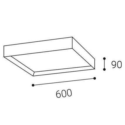 LED2 - LED-Deckenleuchte MILO LED/60W/230V 3000/4000K