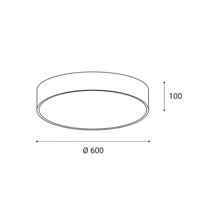 LED2 - LED-Deckenleuchte MONO LED/60W/230V 3000/4000K schwarz