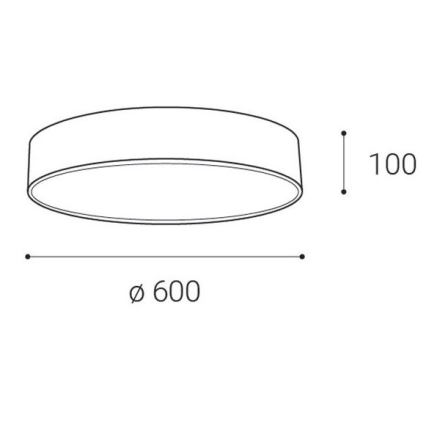 LED2 - LED-Deckenleuchte MONO LED/60W/230V 3000/4000K weiß