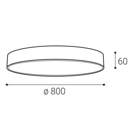 LED2 - LED-Deckenleuchte MONO SLIM LED/80W/230V 3000K/4000K Ø 80 cm weiß