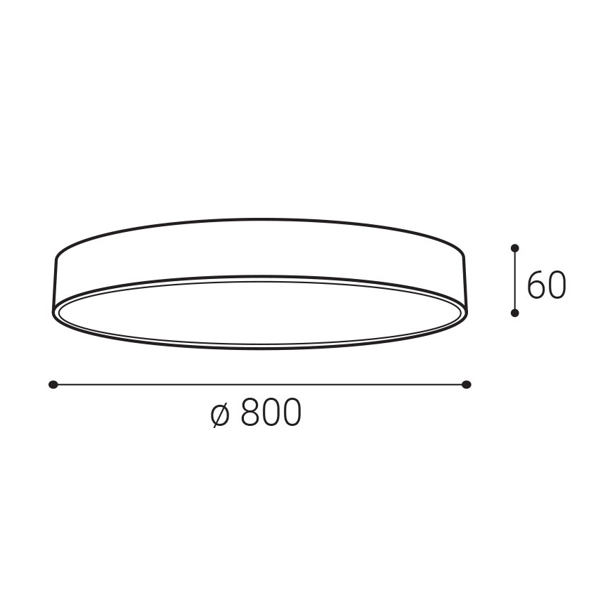 LED2 - LED-Deckenleuchte MONO SLIM LED/80W/230V 3000K/4000K Ø 80 cm weiß