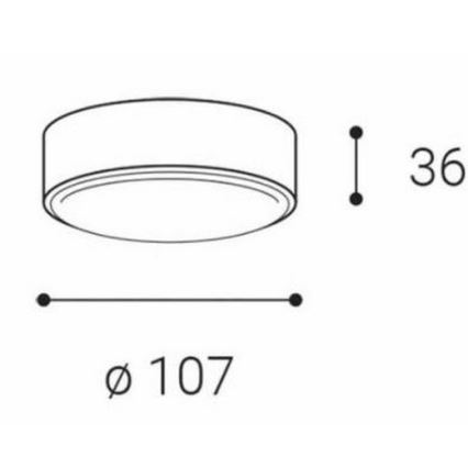 LED2 - LED-Deckenleuchte ROLO LED/6W/230V IP65 anthrazit