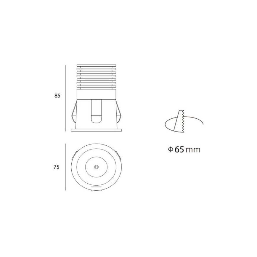LED2 - LED-Einbaustrahler RAY LED/10W/230V weiß IP44