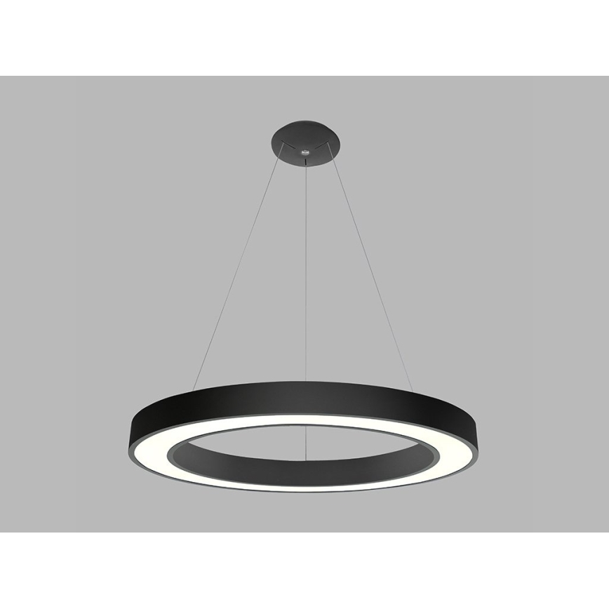 LED2 - LED-Hängeleuchte an Schnur SATURN LED/80W/230V 3000K d 80 cm schwarz