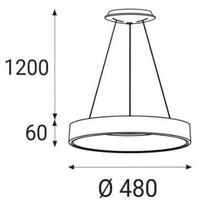 LED2 - LED-Kronleuchter an  Schnur BELLA LED/40W/230V 3000/4000K weiß