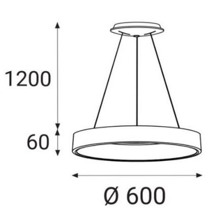 LED2 - LED-Kronleuchter an Schnur BELLA LED/50W/230V 3000/4000K weiß