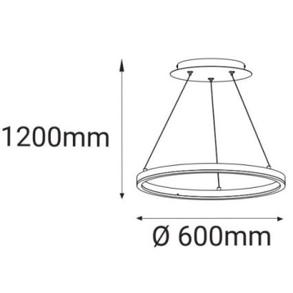 LED2 - LED-Kronleuchter an Schnur CIRCLE LED/42W/230V