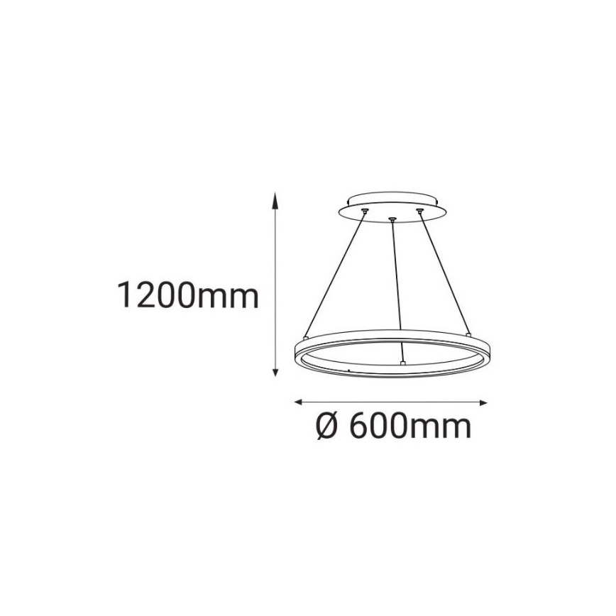 LED2 - LED-Kronleuchter an Schnur CIRCLE LED/42W/230V