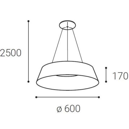 LED2 - LED-Kronleuchter an Schnur KATY LED/60W/230V 3000/4000K weiß