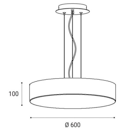 LED2 - LED-Kronleuchter an Schnur MONO LED/60W/230V 3000/4000K weiß