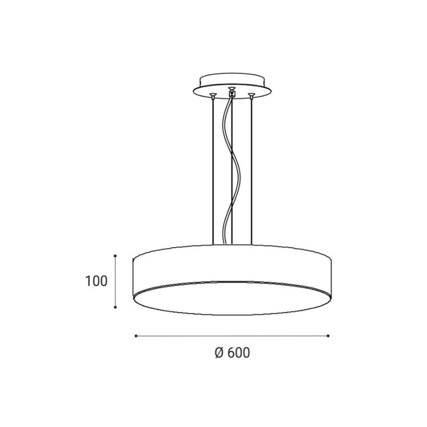 LED2 - LED-Kronleuchter an Schnur MONO LED/60W/230V 3000/4000K weiß