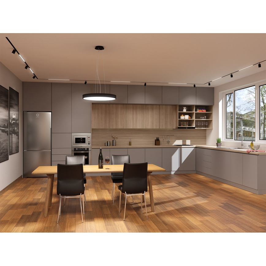 LED2 - LED-Pendelleuchte MONO SLIM LED/30W/230V 3000K/4000K Ø 40 cm schwarz