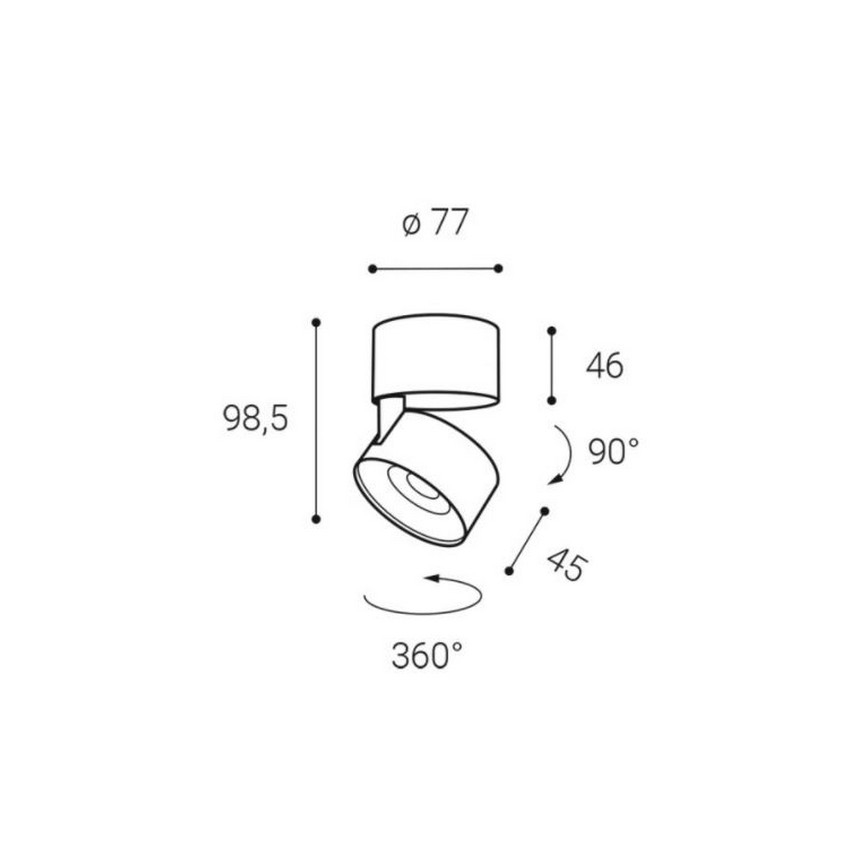 LED2 - LED Spotlight KLIP ON LED/11W/230V schwarz