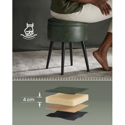 Lederhocker CORE grün