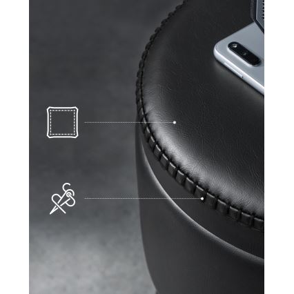 Lederhocker CORE, schwarz