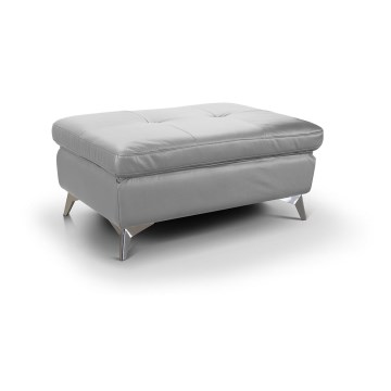 Lederhocker SALERNO II 66x100 cm grau