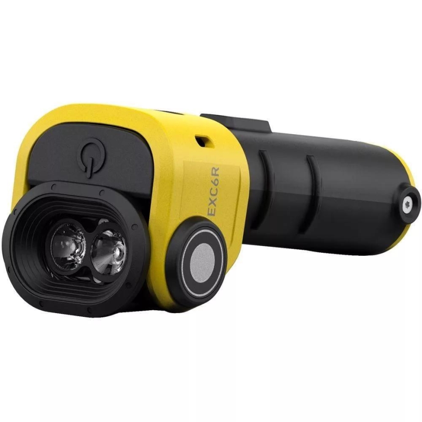 Ledlenser EXC6R - LED dimmbare wiederaufladbare Taschenlampe mit Ladestation LED/1900 mAh IP68 300 lm 10 h gelb
