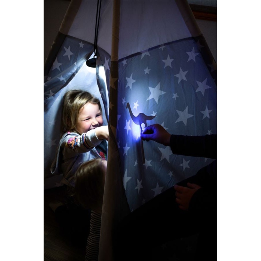 Ledlenser KIDCAMP6 DINO - dimmbare tragbare LED-Leuchte LED/3xAAA IP44 grün