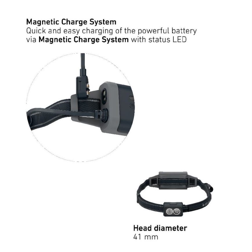 Ledlenser NEO5R - LED dimmbare wiederaufladbare Stirnlampe LED/1800mAh IP54 600 lm 35 h schwarz