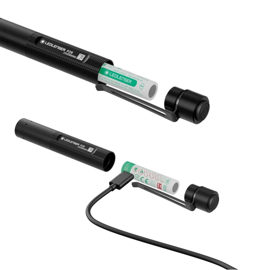 Ledlenser P2R - Dimmbar, wiederaufladbare LED-Taschenlampe LED/1xAAA/300 mAh IP54 200 lm 8 h schwarz