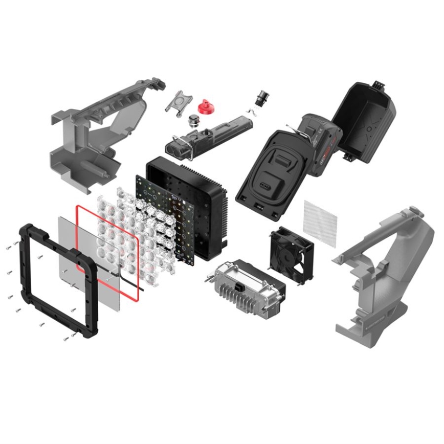 Ledlenser XP30R - dimmbare, wiederaufladbare LED-Taschenlampe, 5000 mAh, IP54, 32000 lm, 16 h, grau