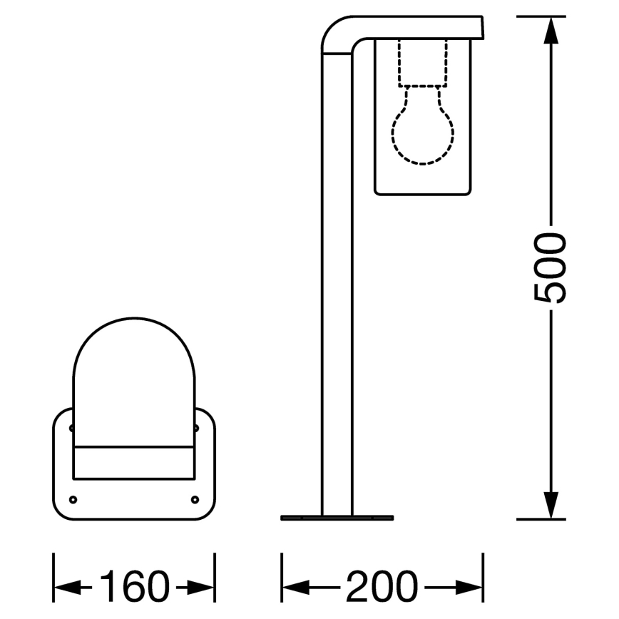 Ledvance - Außenlampe CASCADE 1xE27/25W/230V IP44 50 cm