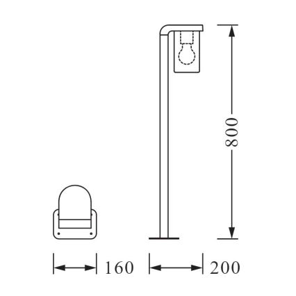 Ledvance - Außenlampe CASCADE 1xE27/25W/230V IP44 80 cm