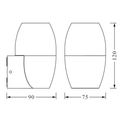 Ledvance - Außenwandbeleuchtung CANNON 1xGU10/35W/230V IP44