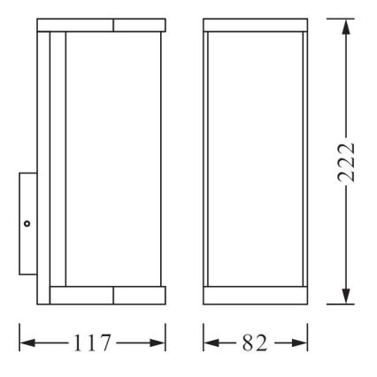 Ledvance - Außenwandbeleuchtung TUBULAR 1xE27/60W/230V IP44