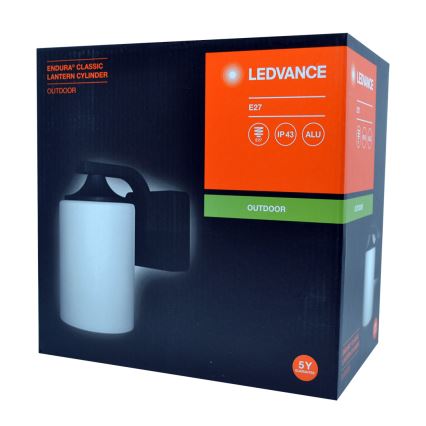 Ledvance - Außenwandleuchte CYLINDER 1xE27/60W/230V IP43 schwarz