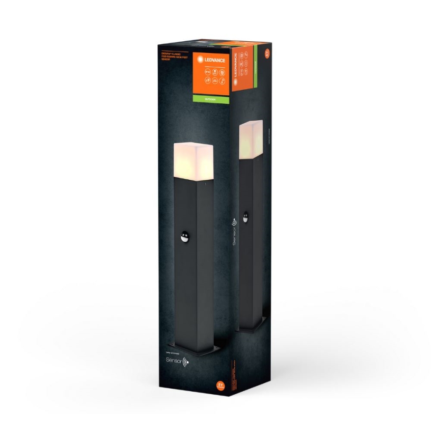 Ledvance - Auβenleuchte mit Sensor FIGO SQUARE 1xE27/20W/230V IP44