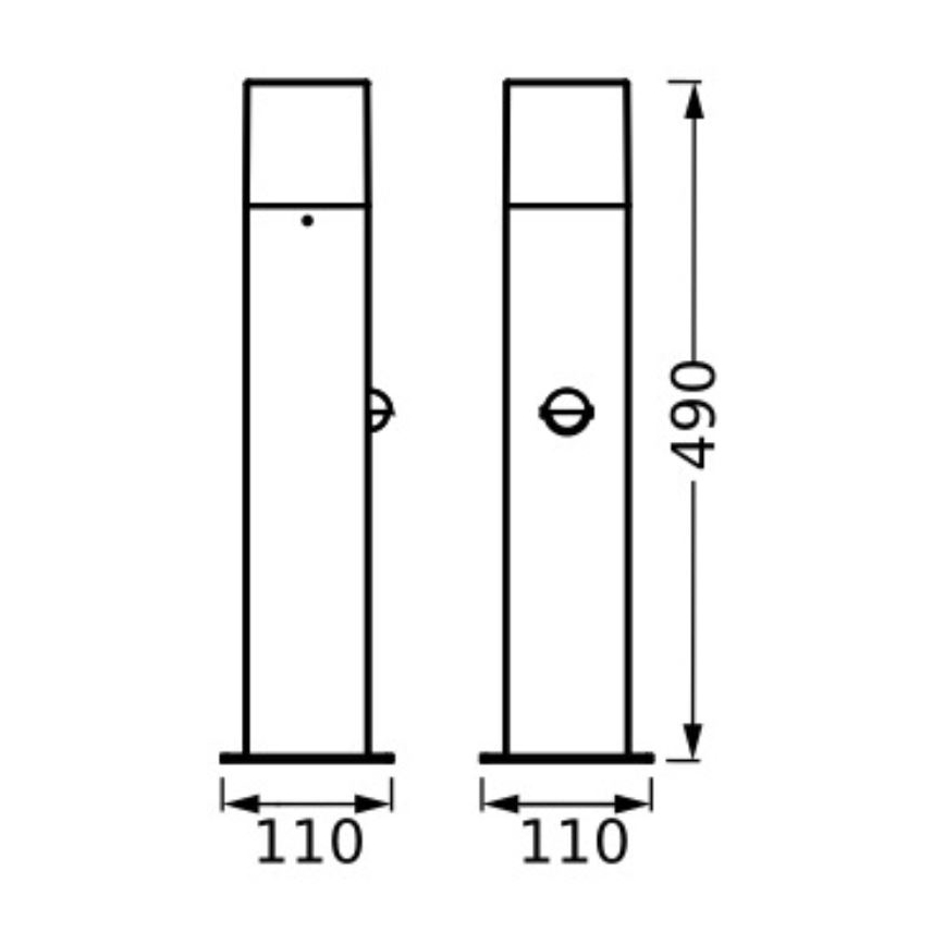 Ledvance - Auβenleuchte mit Sensor FIGO SQUARE 1xE27/20W/230V IP44