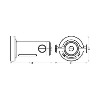 Ledvance - Badezimmer-Wandhaken mit LED-Hintergrundbeleuchtung IP44 3xAAA