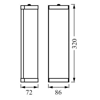 Ledvance - Badezimmer-Wandleuchte BATHROOM CLASSIC 2xE14/12W/230V IP44