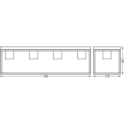 Ledvance - Deckenleuchte DECOR 4xE27/15W/230V