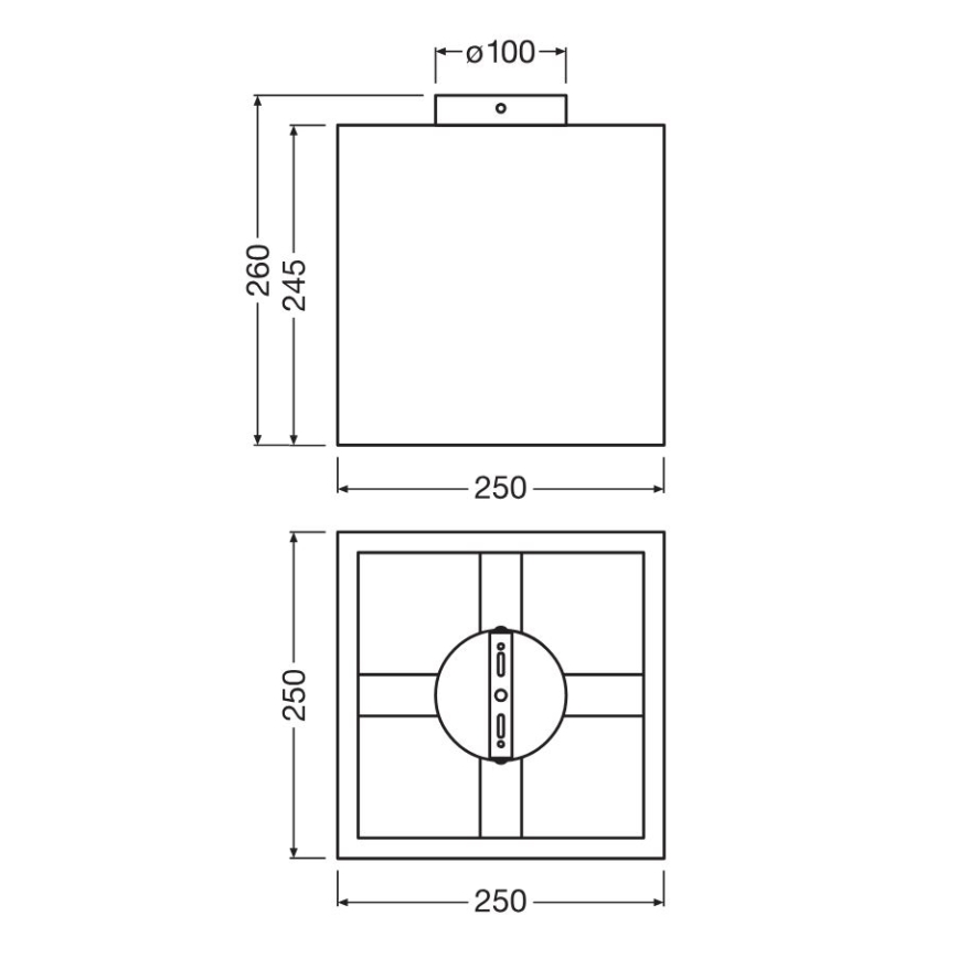 Ledvance - Deckenleuchte DECOR CARDBOARD 1xE27/15W/230V 25x25 cm