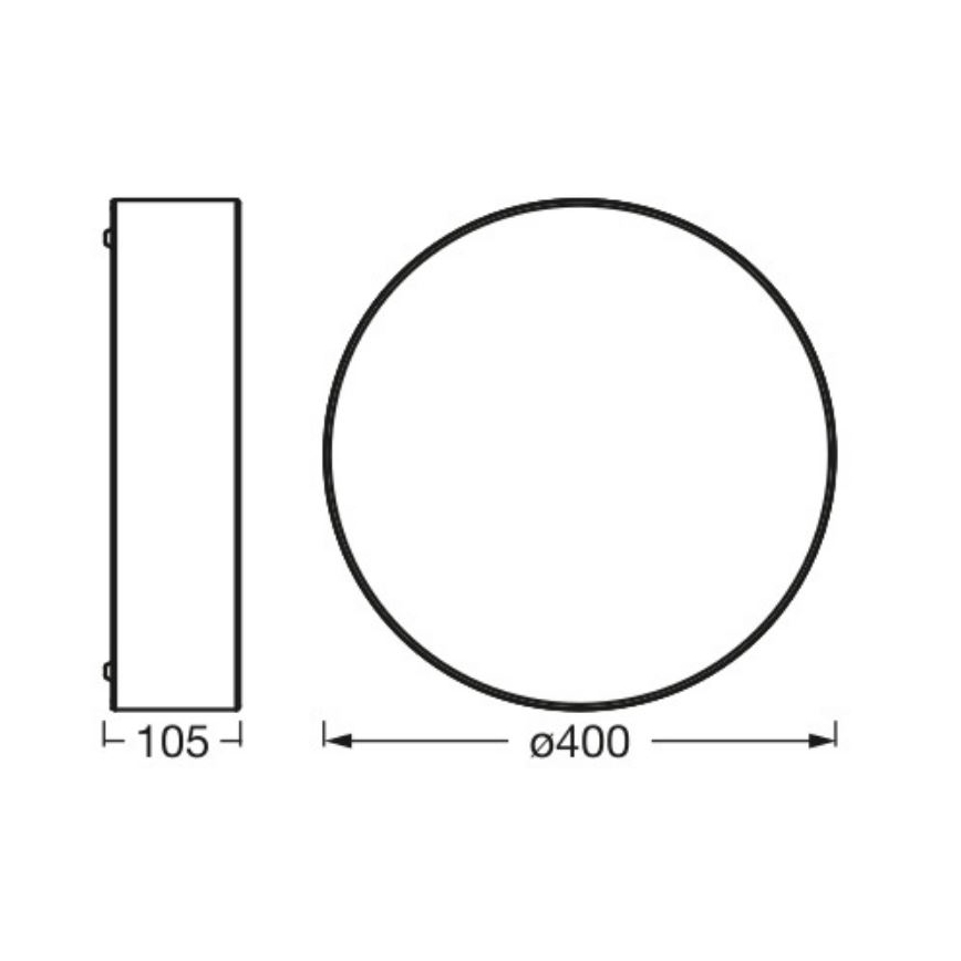 Ledvance - Deckenleuchte ORBIS PARIS 2xE27/25W/230V schwarz