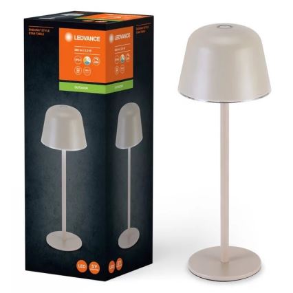 Ledvance - Dimmbare aufladbare LED-Leuchte für Außenbereiche TABLE LED/2,5W/5V IP54 beige