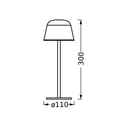 Ledvance - Dimmbare aufladbare LED-Leuchte für Außenbereiche TABLE LED/2,5W/5V IP54 beige