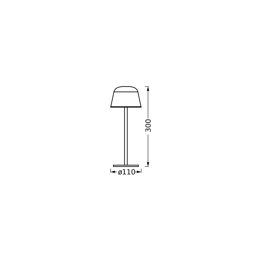 Ledvance - Dimmbare aufladbare LED-Leuchte für Außenbereiche TABLE LED/2,5W/5V IP54 schwarz